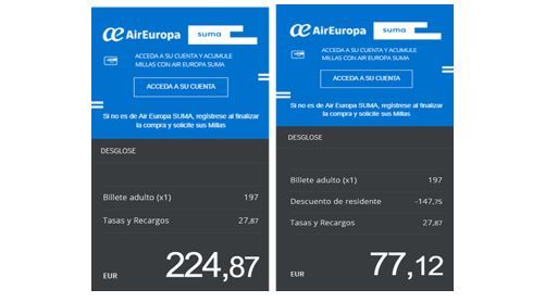 Descuentos 75% vuelos